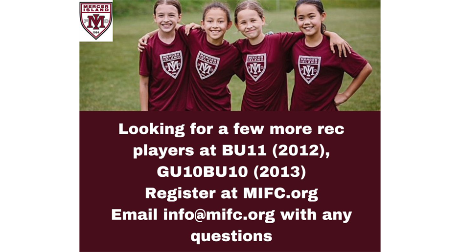 Looking for a few more rec players